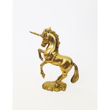 Large Vintage Brass Unicorn 
