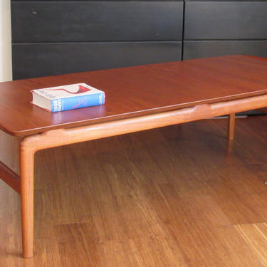 Newly-restored solid teak coffee table by Peter Hvidt for France &amp; Davorksen 