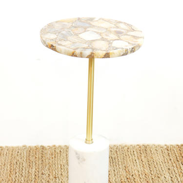 Agate and Marble Side Table
