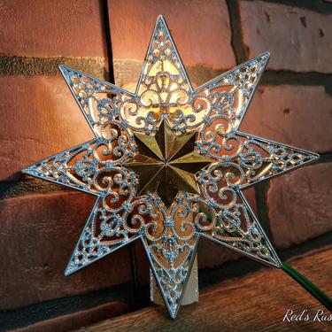 Electrified Silver Star Tree Topper 
