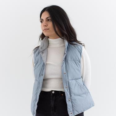 Vintage Light Blue Puffer Vest | Gerry | Quilted Layer | XS S | 