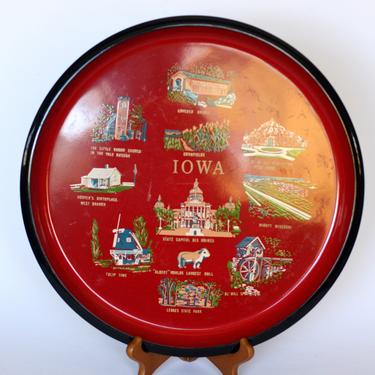 vintage Iowa souvenir tray made in japan 