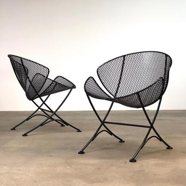 Maurizio Tempestini | Pair Orange Slice Chairs by Salterini | Mid Century 