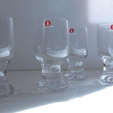 Littala Shot Glasses Joiku Finland Barware Iittala Tapio Wirkkala Mid Century Modern Sherry glasses Finnish Glassware 