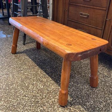 Chunky slab coffee table/bench. 42” x 16” x 17”
