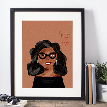 Oprah Winfrey portrait, Art Print, Words of inspiration, Girl Power, Icon, Trailblazer 