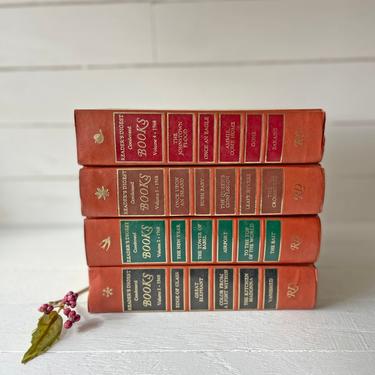 Vintage 1960's Red Readers Digest Set of 4, Volume 1-4 // Vintage Red Book Set // Vintage Red Books For Bookshelf // Perfect Gift 