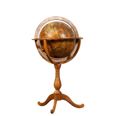 Globe On Stand, Hand-Illustrated of 16th Century, Terrestrial, Vintage, 1900's!