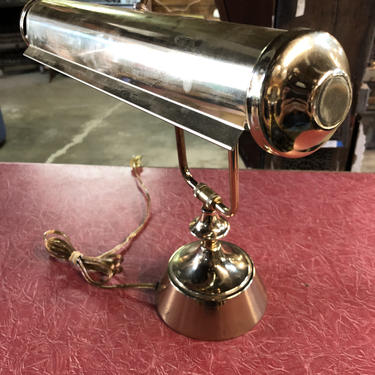 Brass Plated Bankers Desk Lamp
