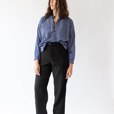 Vintage 26 27 28 29 30 Waist Overdye Black 70s Army Pants | Vietnam Utility Fatigue Pant | Trouser | FB01 