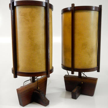 Mid Century Modern Lamps/Danish Modern/Table Lamp/Wood Lamp/Black Walnut Lamp/Modern/George Nakashima Inspired 