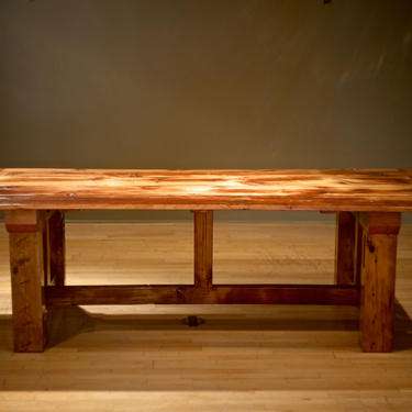 Rustic Farm Table made of Reclaimed Wood | Dining Table with Distressed Finish | Industrial Conference Room Table 
