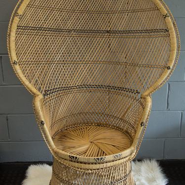 SHIPPING NOT FREE!!! Vintage Rattan Peacock Chair 