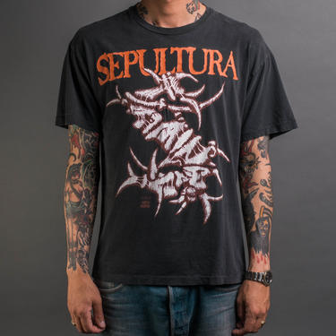 Vintage 1991 Sepultura Logo T-Shirt 