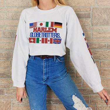 80's Harlem Globetrotters Raglan Pullover Sweatshirt 