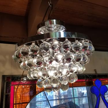 Contemporary Wedding Cake Chandelier with Funky Balls  (4 bulbs)