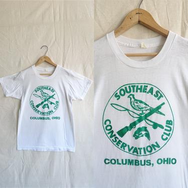 Vintage Paper Thin Ohio Conservation Club T Shirt/ 1970s 80s Southeast Columbus Soft T Shirt/ Small 