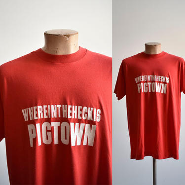 1980s Where the Heck is Pigtown Baltimore Tee 