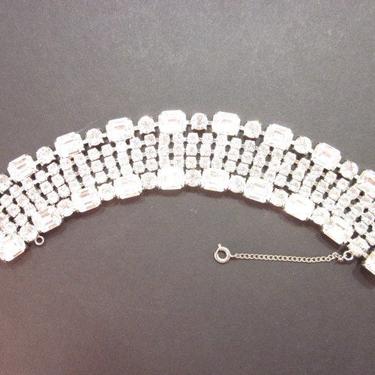 Vintage Weiss Rhinestone Bracelet, bridal bracelet, event jewelry, bling, rhinestones, vintage jewelry 