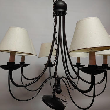 Contemporary Lighting 6 arm chandelier w/ceiling mount