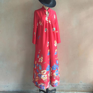 Vintage 60s &amp;quot;California Dynasty&amp;quot; Tunic Gown Robe Dress 