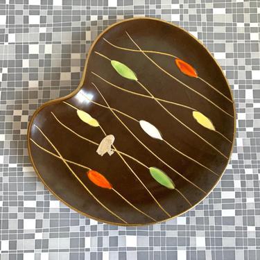 Bay Keramik Plate multicolor Mid Century 
