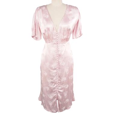 the kooples pink floral dress The Kooples Pink Silk Floral Print V-Neck Mini Dress Size 30-5 EU