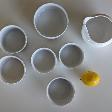Vintage Dansk Assorted White Ceramin Bowls - Set of 7 