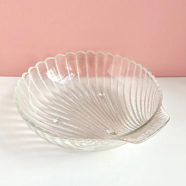 Large Glass Shell Bowl 