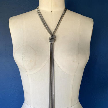 vintage silver multi-strand knot necklace 