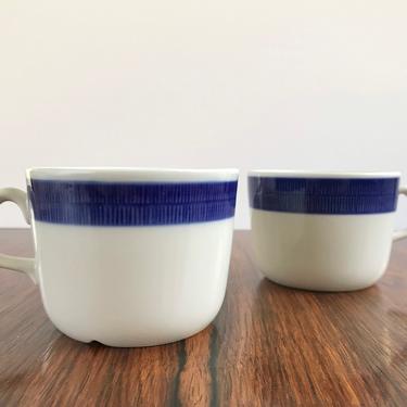2 Vintage Rörstrand of Sweden Koka Blue Large Cups 