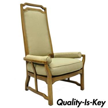 Mid Century Modern Tall Back James Mont Edward Wormley Style Lounge Arm Chair