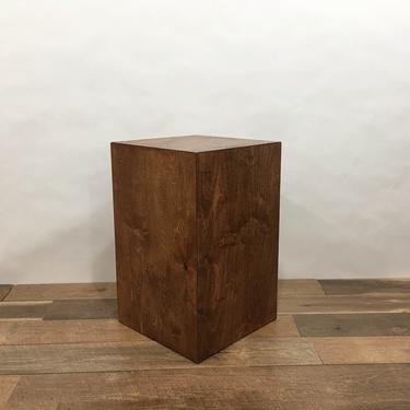 Modern nightstand, Solid end table - Brown 