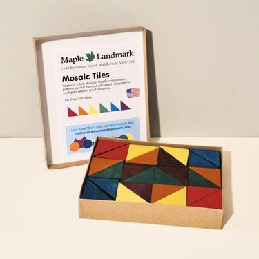 Wooden Rainbow Mosaic Tiles Toy