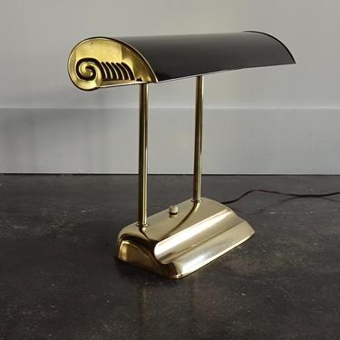 Art Deco brass desk lamp 