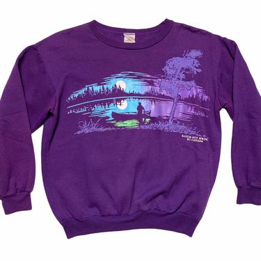 Vintage 1980s Radium Hot Springs BC CANADA Sweatshirt ~ fits S ~ Crewneck / Jumper / Pullover ~ British Columbia 