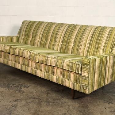 Mid-Century Modern Green Sofa ~ New Foam 