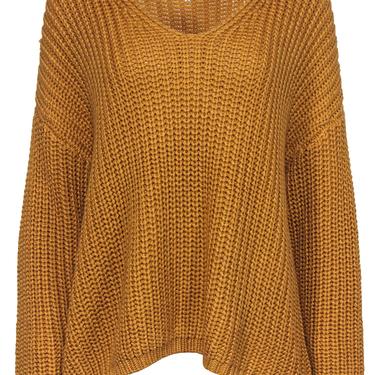 Tularosa - Mustard Chunky Knit Oversized Sweater Sz S