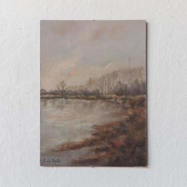 Marshy Landscape Oil Painting