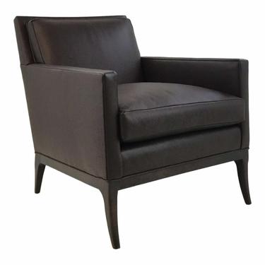 Pearson Modern Brown Leather Saber Lounge Chair #422
