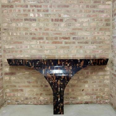 Mid-Century Karl Springer Tessellated Horn Modern Console Table