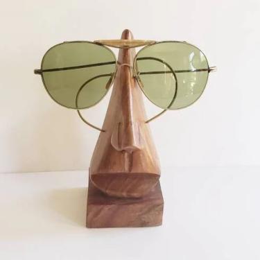 1940s Mens Aviator Sunglasses / 40s Vintage Green Lens Wire Frame Shades Mother of Pearl / Hank 