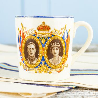 Vintage King George VI and Queen Elizabeth 1937 Coronation Mug