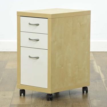 Contemporary Small File Cabinet W Casters
