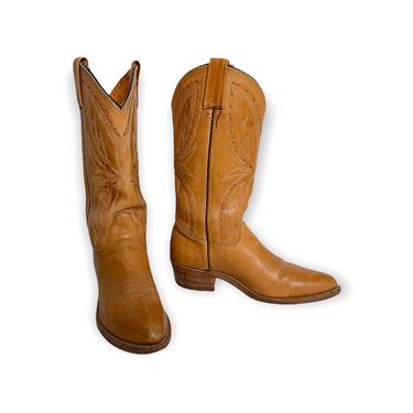 Vintage Women's DOUBLE H Whipstitch Cowboy Boots ~ 7 B ~ Western ~ Rockabilly ~ 