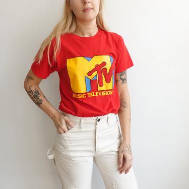 Vintage 80s MTV T Shirt/ 1980s Music Television Promotional T Shirt/ I want my MTV