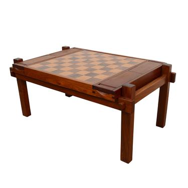 Teak Rosewood Game Table Chess Table Backgammon Table Danish Modern 