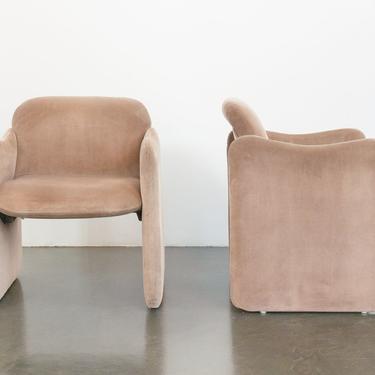 Minimalist Velvet Chairs by HomesteadSeattle