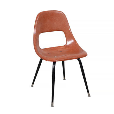 Charleston Molded Fiberglass Chair Orange Fiberglass Chair Eames Era 
