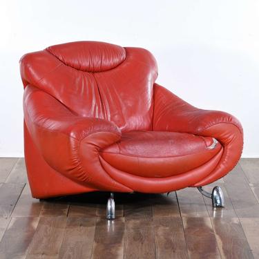 Retro Futurist Red Armchair